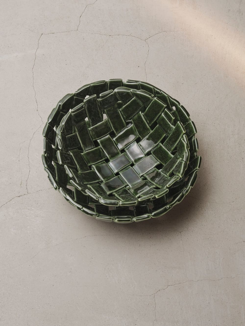 Чаша Plait Bowl Emerald Green Ø30