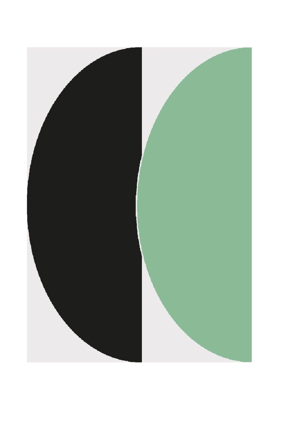 Постер Half Circles III – Green/Blue By Nina Bruun 30х40