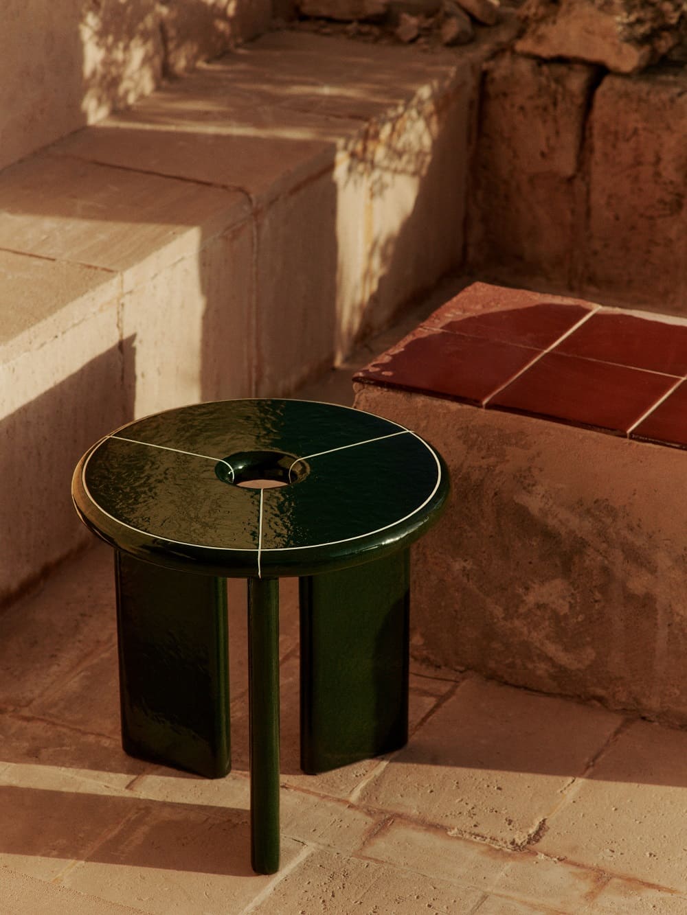 Столик Deya Side Table Dark Green