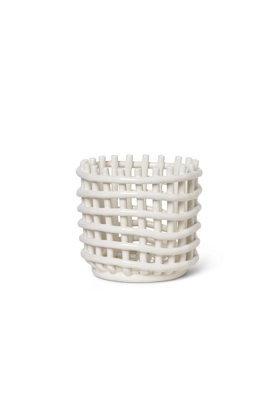Корзина керамическая Ceramic Basket Small Off-White