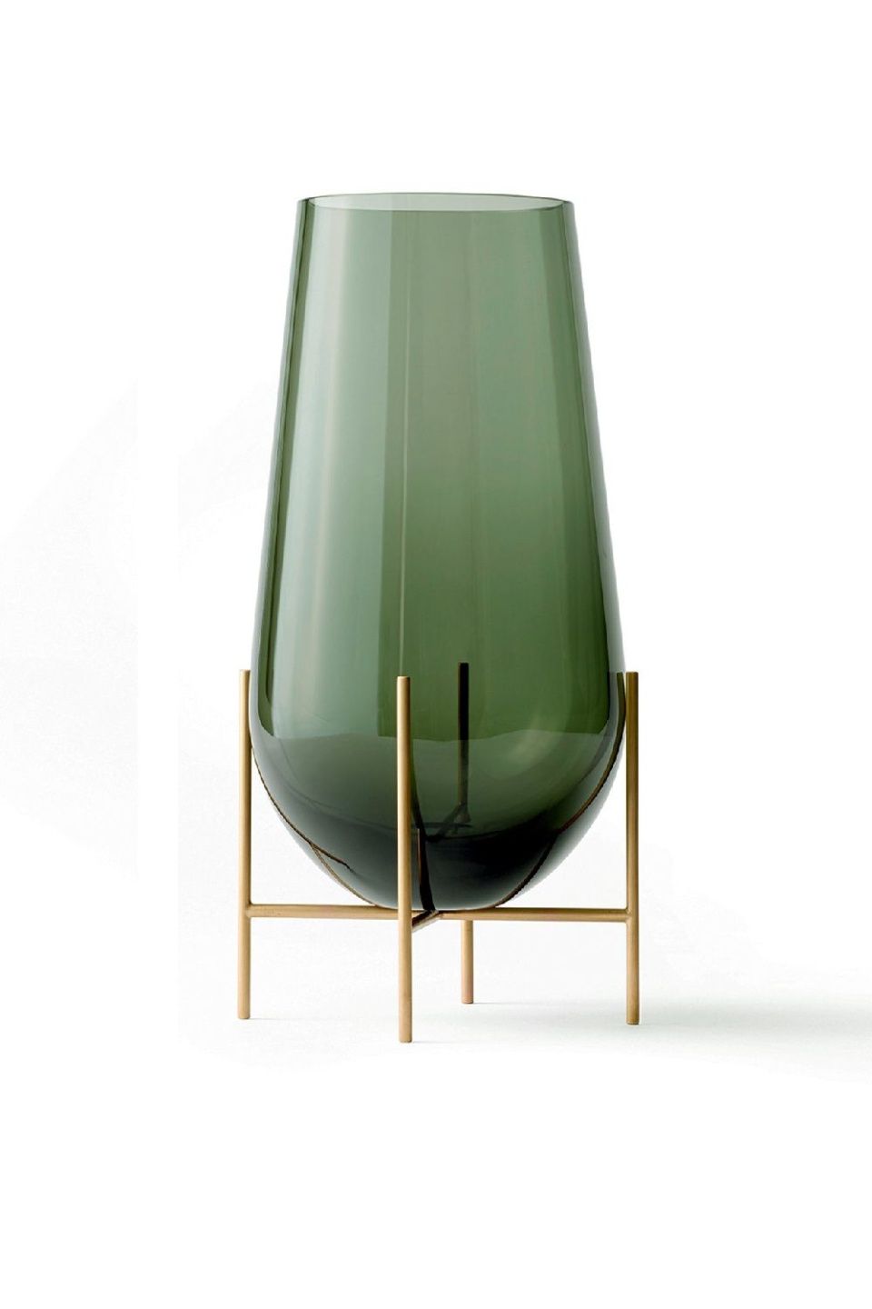 Ваза Echasse Vase Brass Green Smocked Large h60