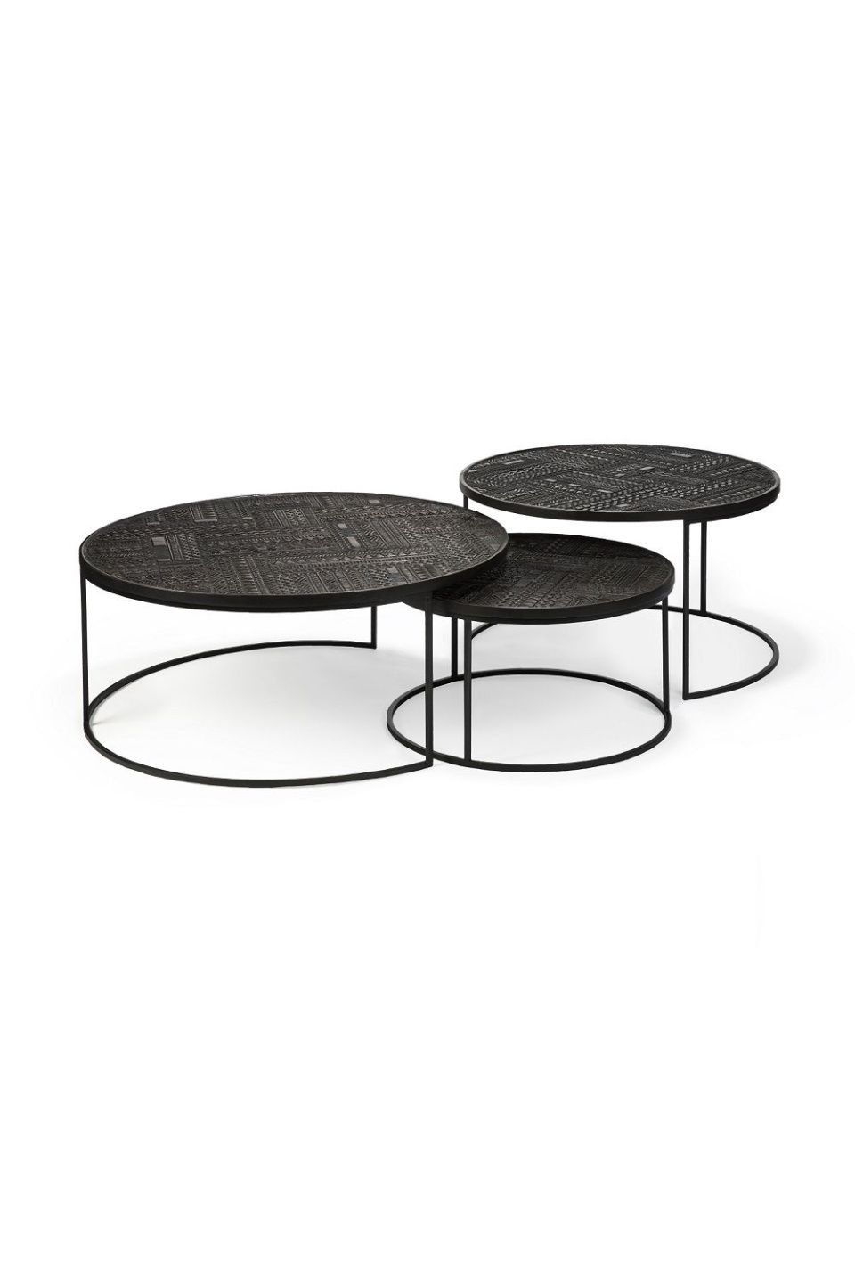 Столы кофейные 3 шт.  Tabwa Round Nesting coffee table