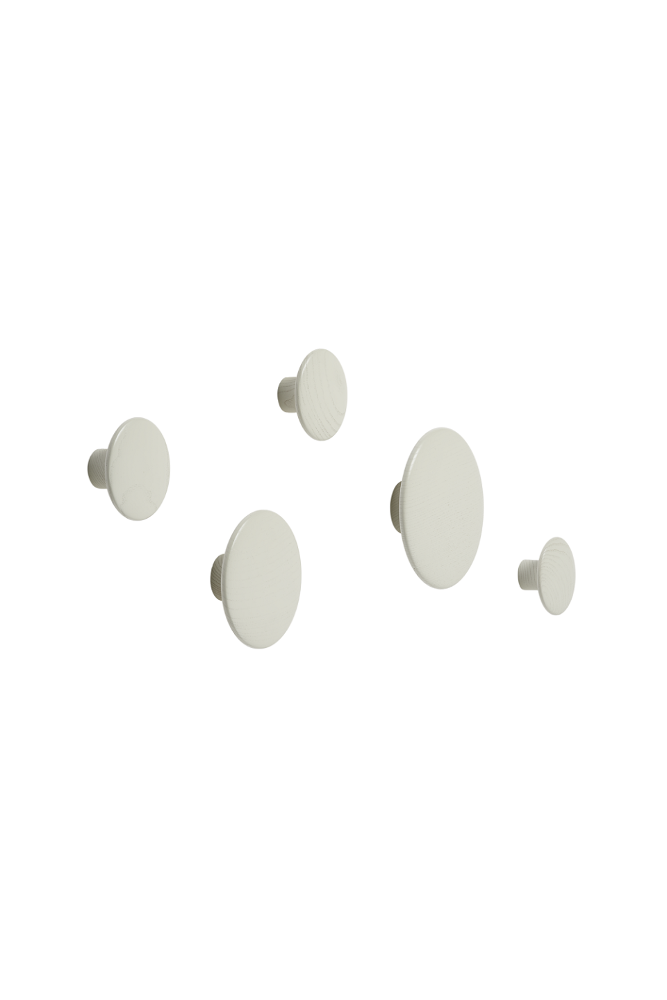 Набор крючков Dots Wood Color White 5 шт