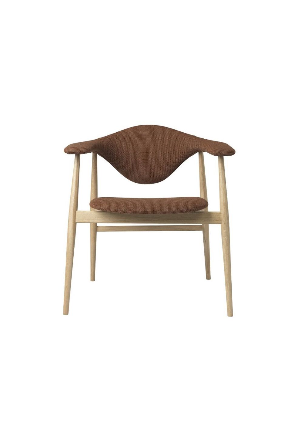 Стул Masculo Dining Chair Wood Fully Upholstered Oak Kvadrat