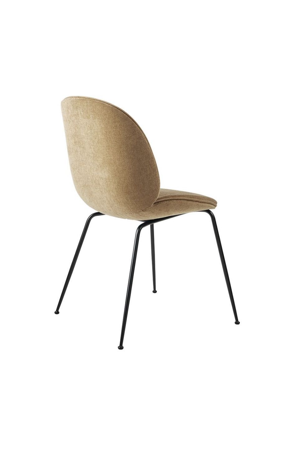 Стул Beetle Dining Chair Fully Upholstered Metal Black Base