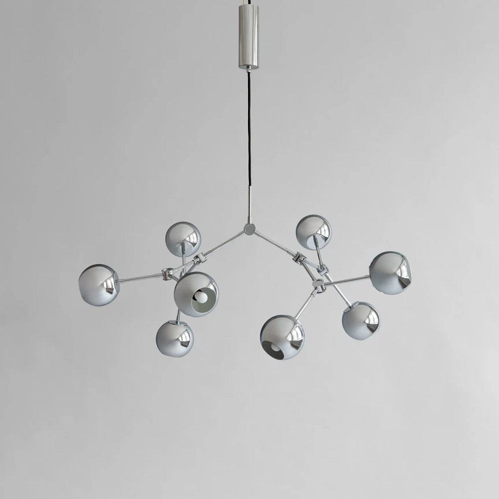 Светильник потолочный Drop Chandelier Globe Mini Chrome