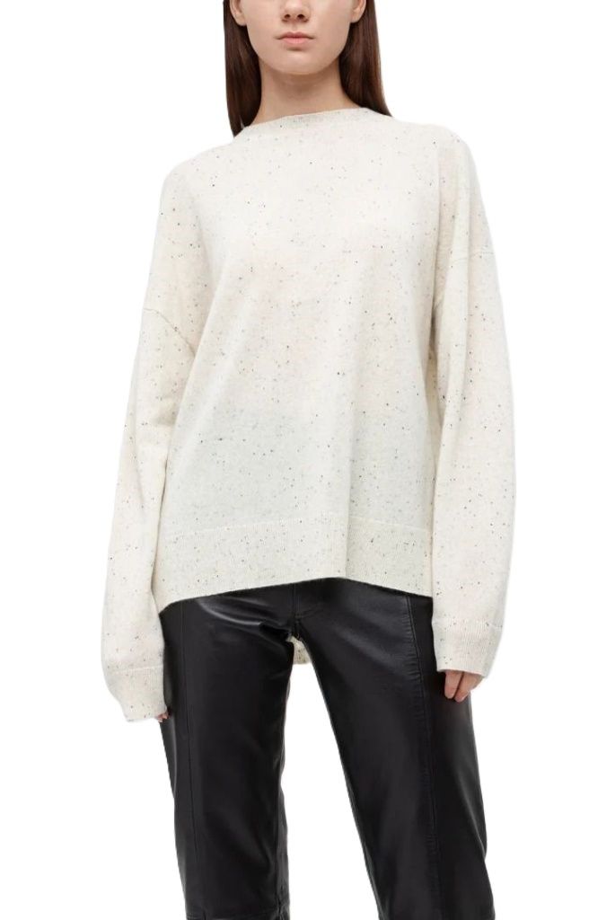 Джемпер из 100% кашемира M Молочный