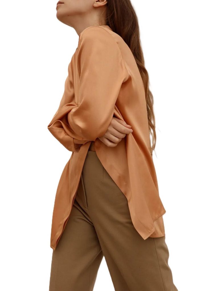 Рубашка шелковая peach