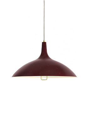 Светильник потолочный 1965 Pendant Chianti Red Semi Matt Brass