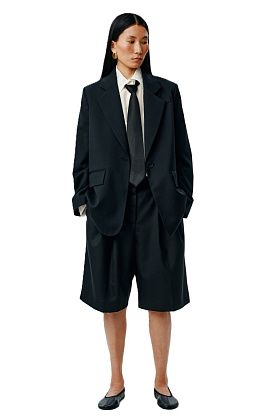 Блейзер прямой базовый черный S