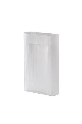 Ваза Ridge White Frosted Glass h48.5