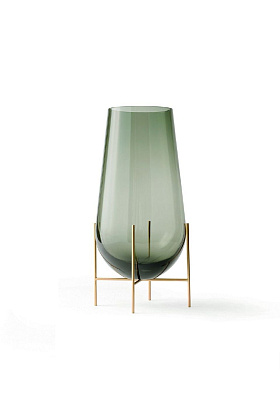 Ваза Echasse Vase Brass Green Smoked Small h28