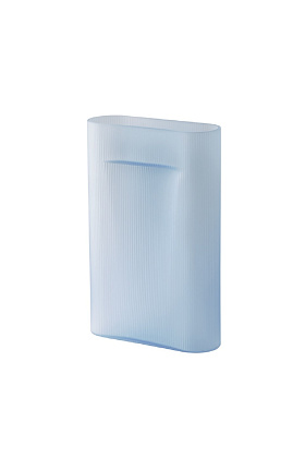 Ваза Ridge Light Blue Frosted Glass h48.5