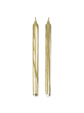 NY Набор свечей Dryp Candles Olive Set of 2