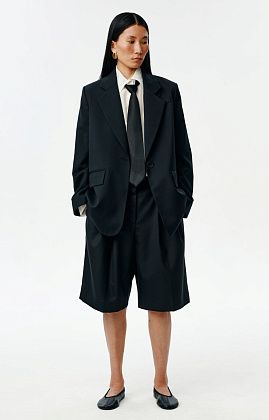 Блейзер прямой базовый черный S