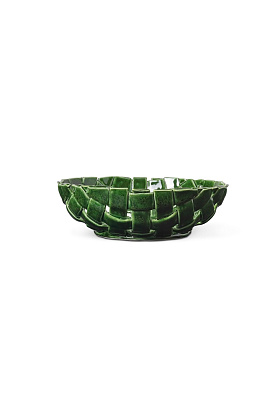 Чаша Plait Bowl Emerald Green Ø30