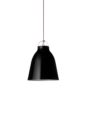 Светильник потолочный Caravaggio Black High-Gloss Lacquer Red Cord 16 см