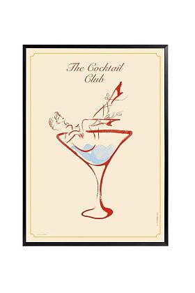 Арт-принт в раме "The Cocktail club" 50х70 см