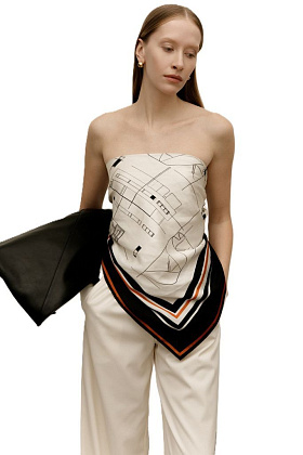 Платок inspired by Le Corbusier, черный