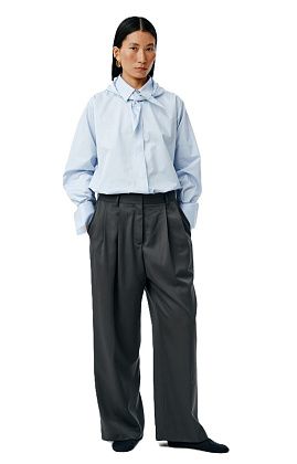 Брюки заниженные серые, S