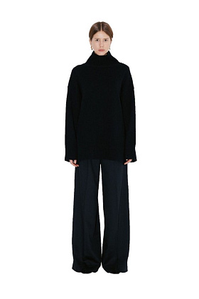 Свитер с рваным краем, черный M