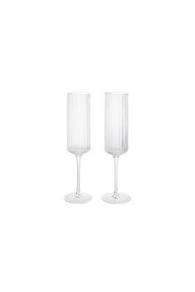 Бокалы для шампанского Ripple Champagne Flutes Clear 2 шт