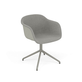 Стул Fiber Armchair Swivel Base Grey Remix 133