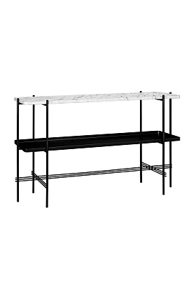 Консоль TS Console 2 Rack with Tray White Carrara Marble Black