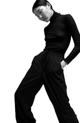 Водолазка в рубчик 05 M Чёрный