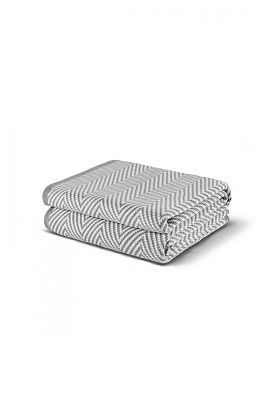 Плед Meyzer White Grey 130х180