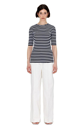 Футболка в полоску, Синий/Белый, M