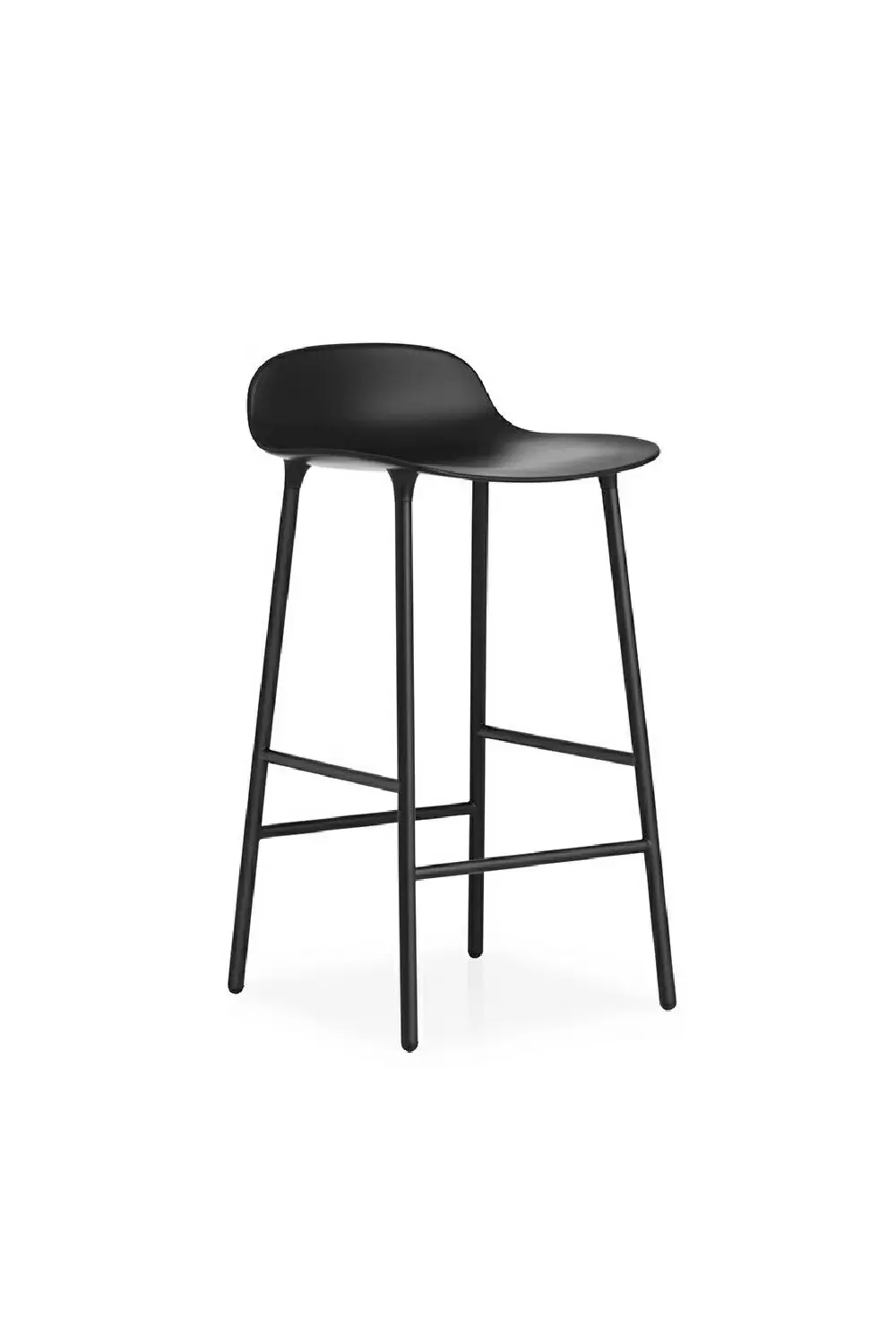 Барный стул Form Barstool Steel Black 65 см