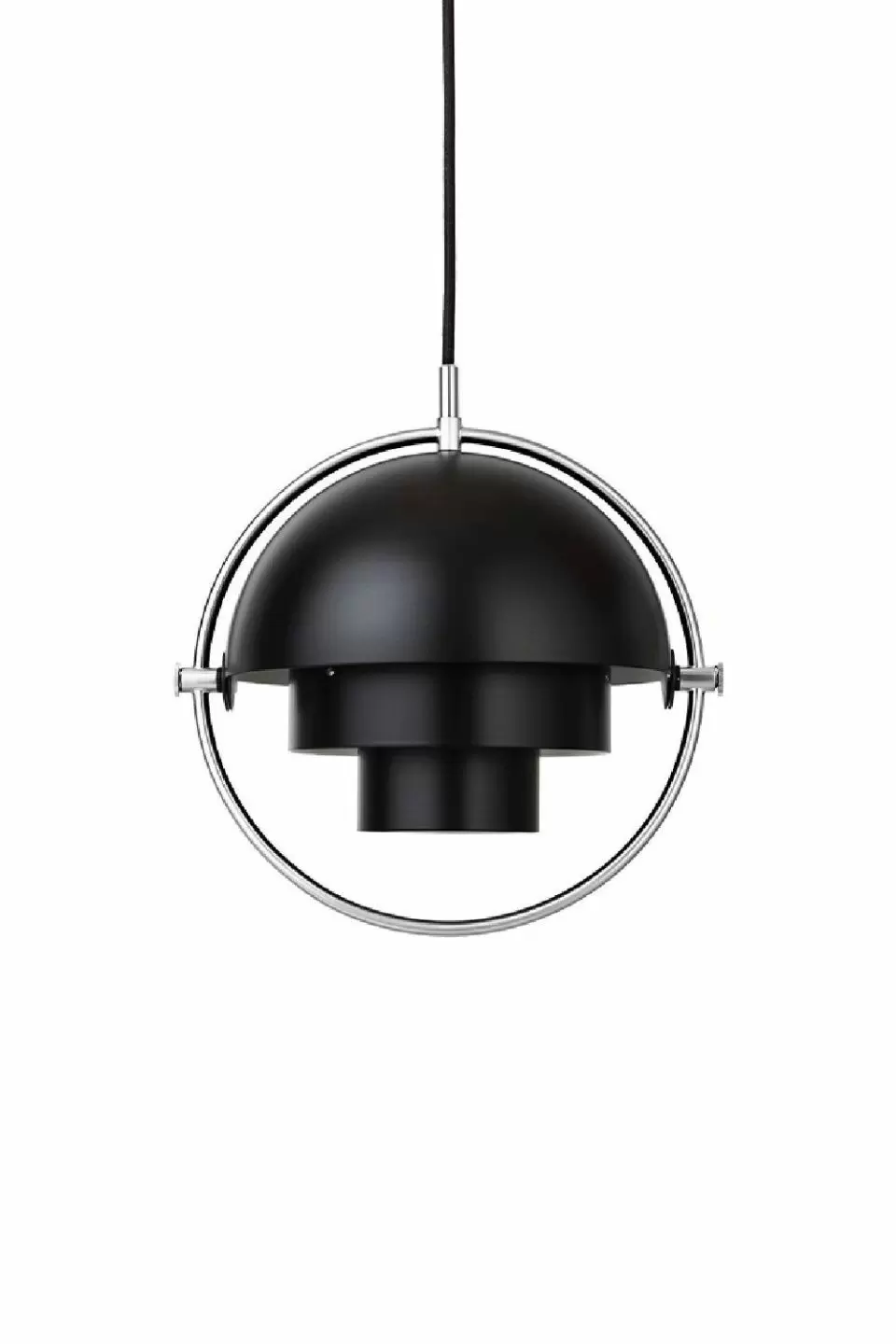 Black and deals chrome pendant light