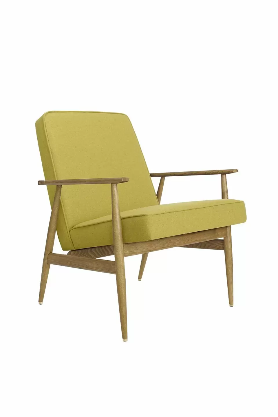 Кресло Fox Lounge Chair Wool Mustard Ash 02