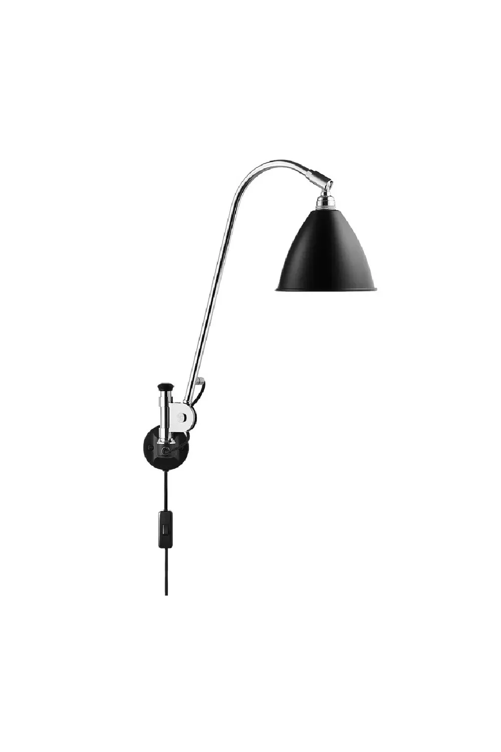 Бра BL6 Wall Lamp Chrome Black Semi Matt Chrome Base
