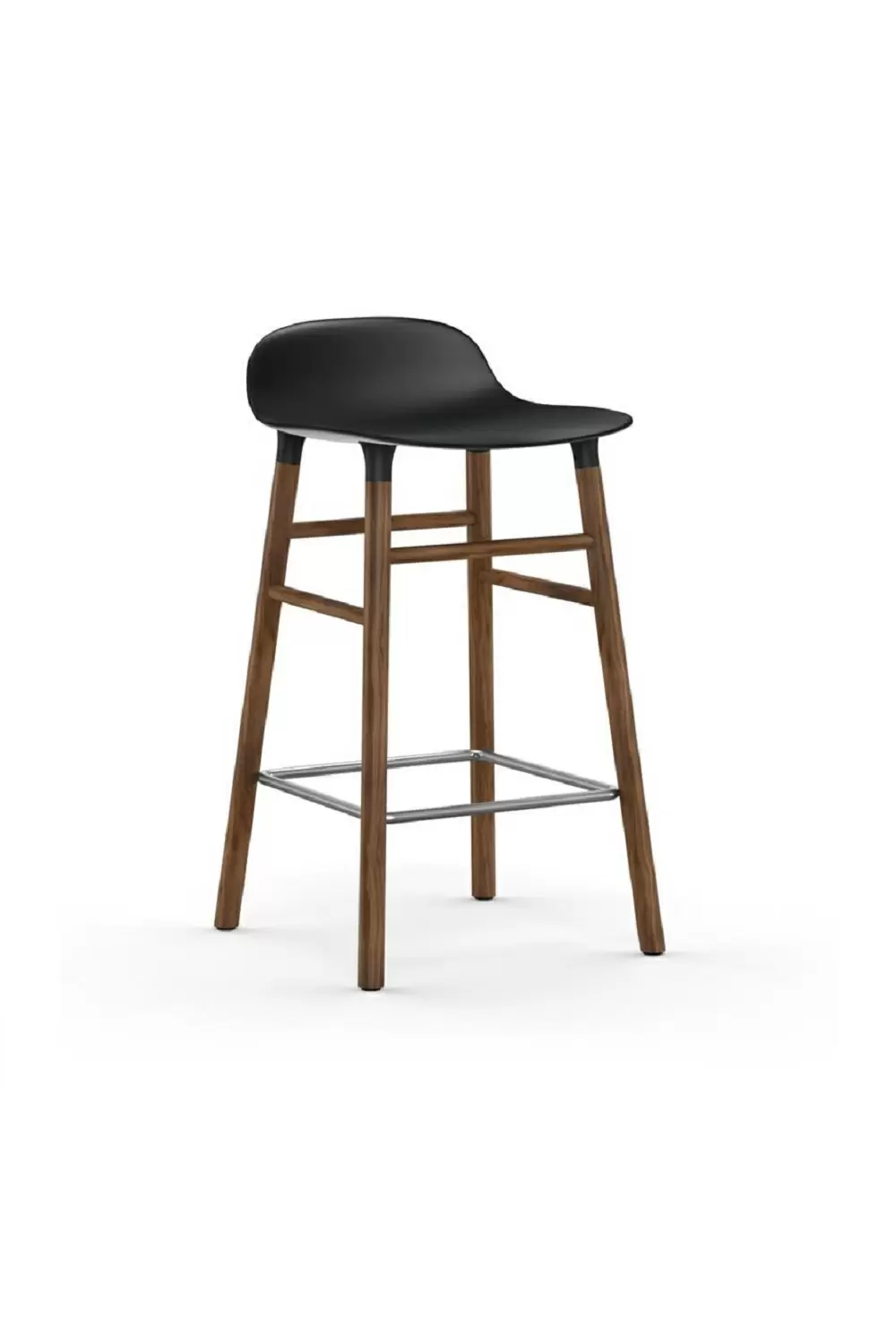 Барный стул Form Barstool Walnut Black 65 см