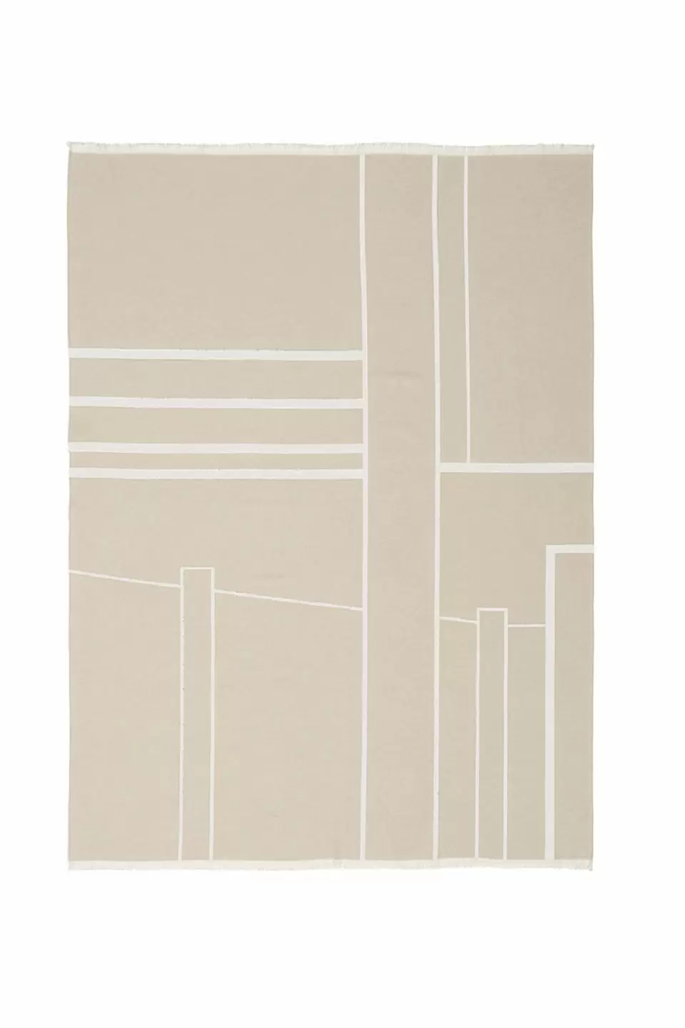 Плед Architecture Throw Brushed Cotton Beige Off-White