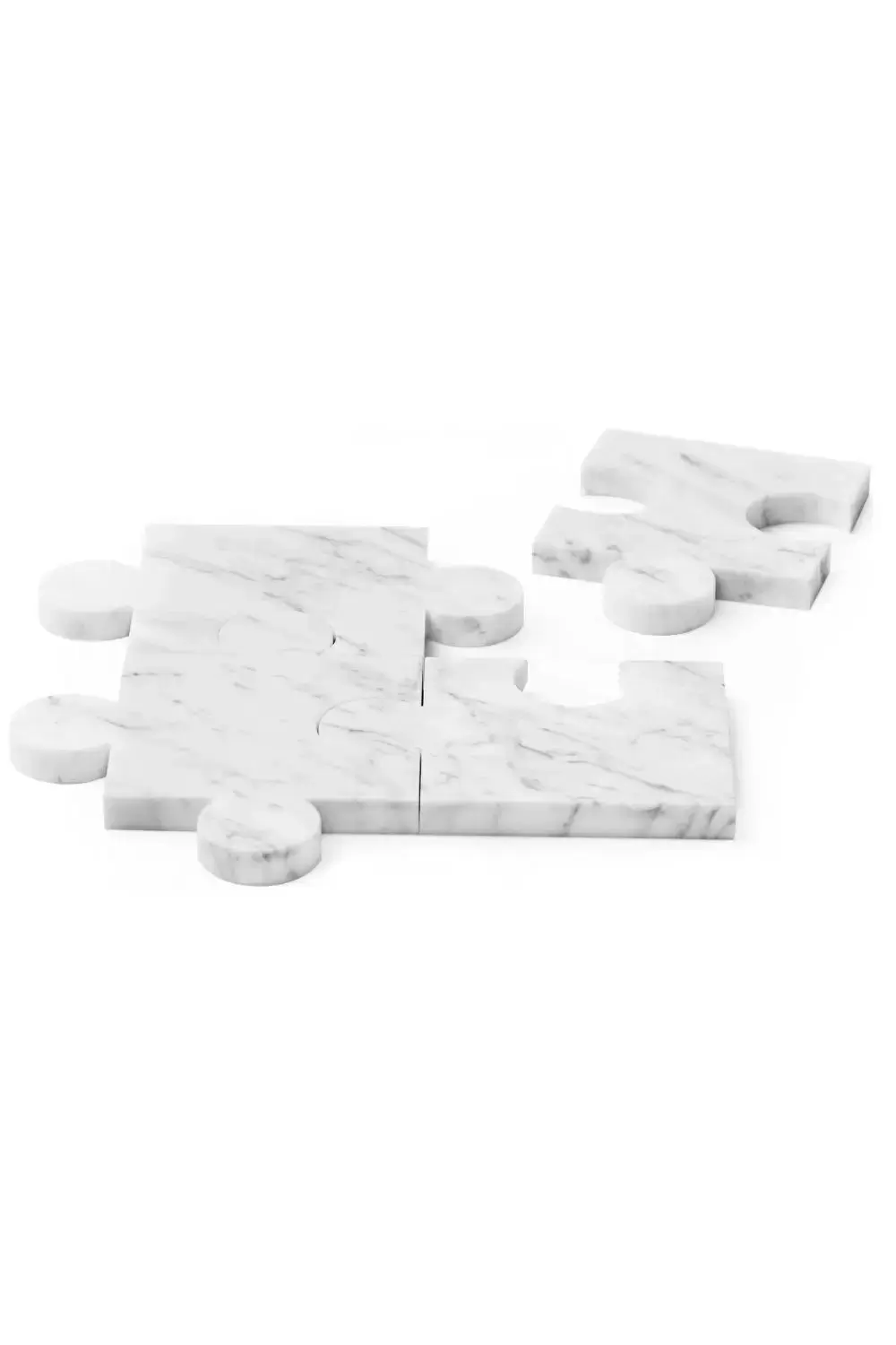 Декоративные подставки Stonecut Puzzle Coasters White Marble 4 шт