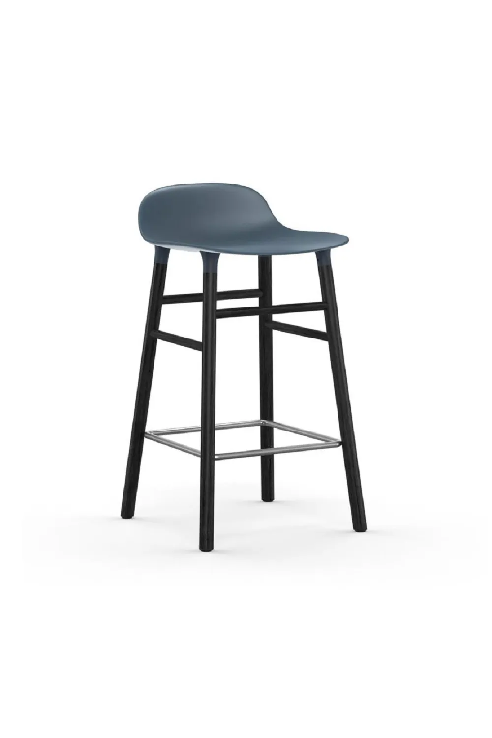 Барный стул Form Barstool Black Blue 65 см